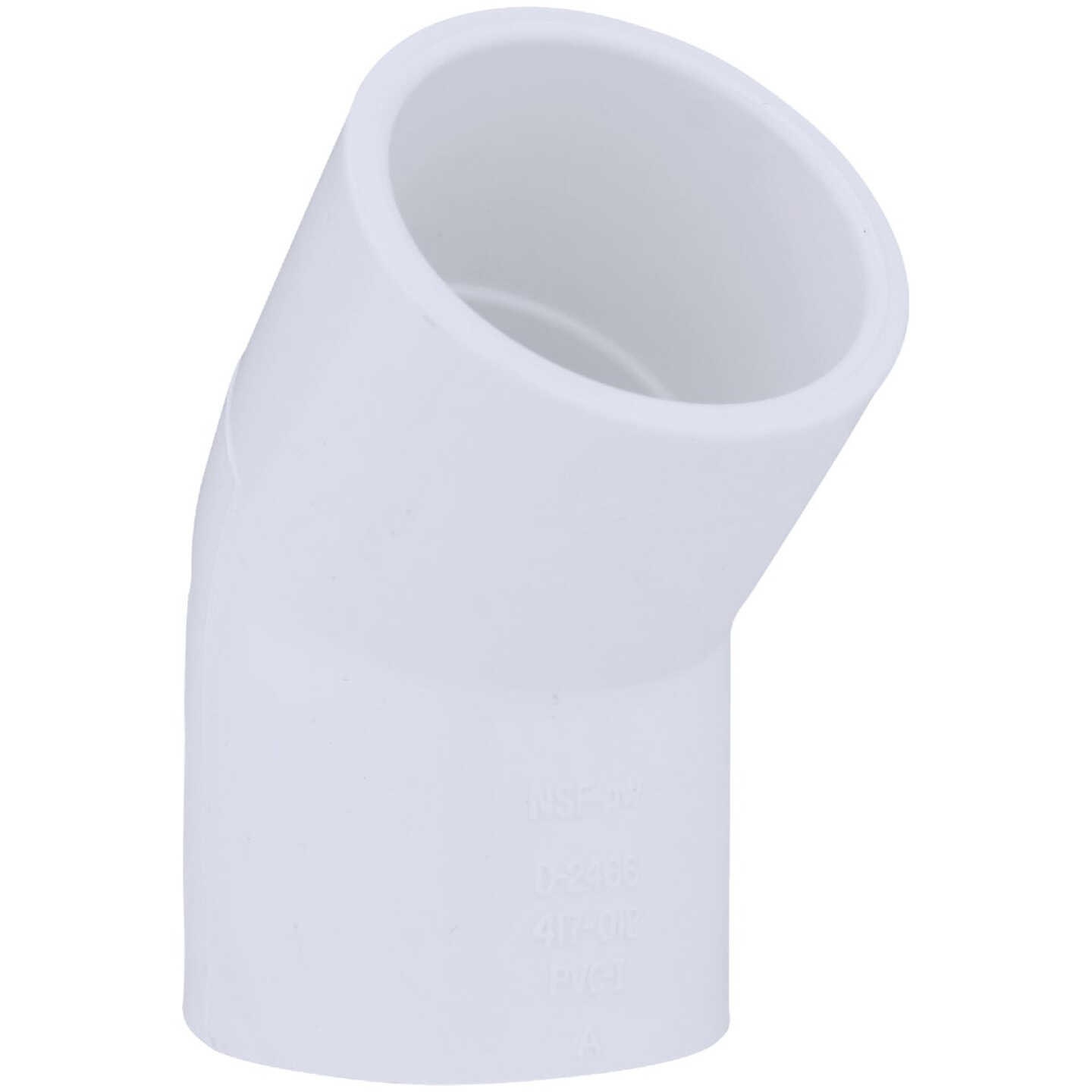 Charlotte Pipe 1-1/4 In. Slip x Slip Schedule 40 45 Deg. PVC Elbow (1/8 Bend) Image 1