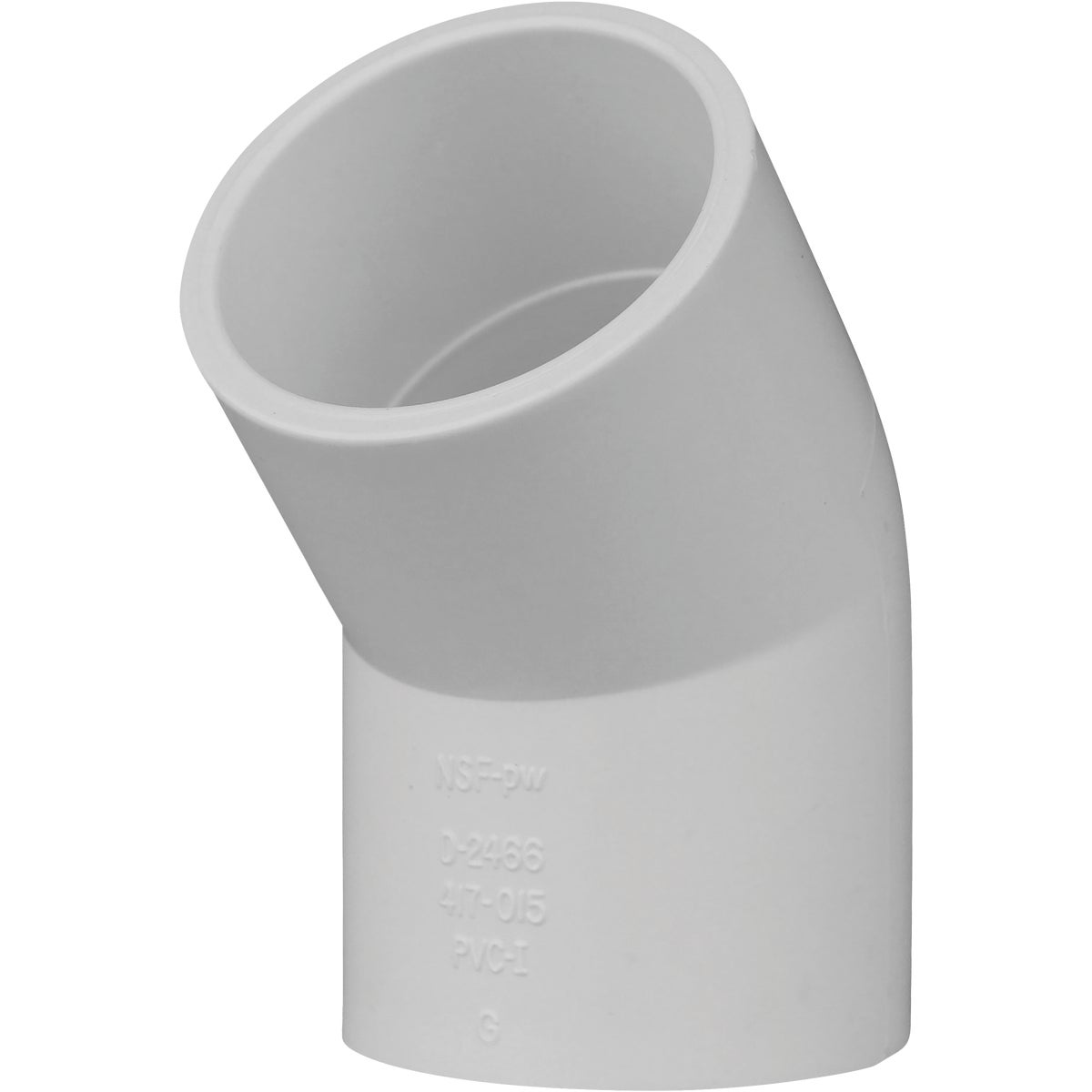 Charlotte Pipe 1-1/2 In. Slip x Slip Schedule 40 45 Deg. PVC Elbow (1/8 Bend) Image 1
