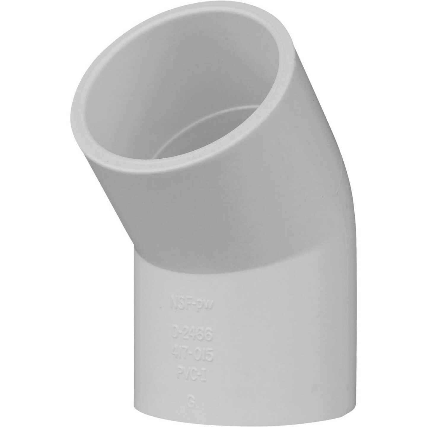 Charlotte Pipe 1-1/2 In. Slip x Slip Schedule 40 45 Deg. PVC Elbow (1/8 Bend) Image 1