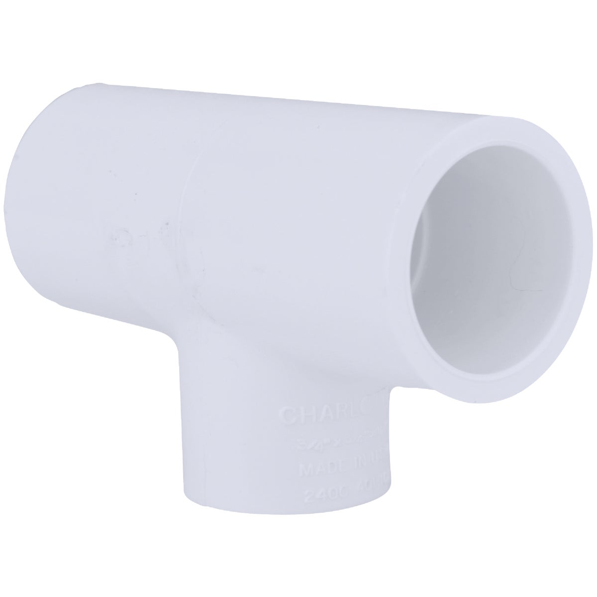 Charlotte Pipe 3/4 In. A x 3/4 In. B x 1/2 In. C Schedule 40 Pressure Reducing PVC Tee Image 1