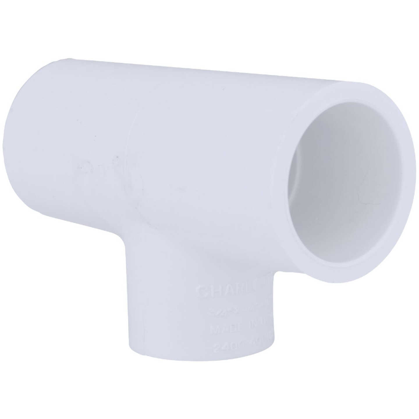Charlotte Pipe 3/4 In. A x 3/4 In. B x 1/2 In. C Schedule 40 Pressure Reducing PVC Tee Image 1