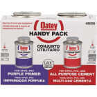 Oatey 4 Oz. All-Purpose ABS, PVC & CPVC Clear Cement & Purple Primer Handy Pack Image 1