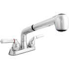 Simply Clean 2-Handle Chrome Pullout Spout Laundry Faucet Image 2