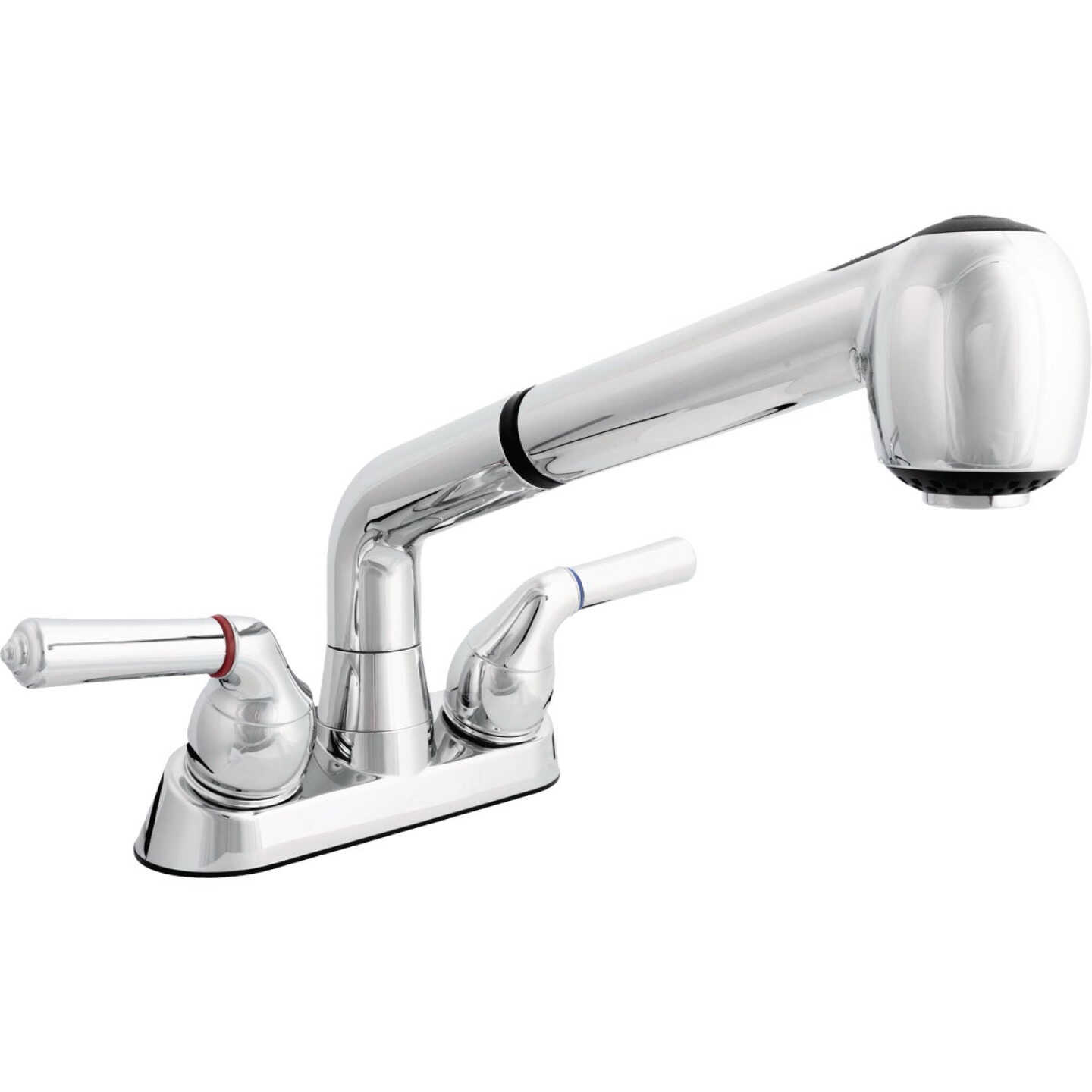 Simply Clean 2-Handle Chrome Pullout Spout Laundry Faucet Image 2