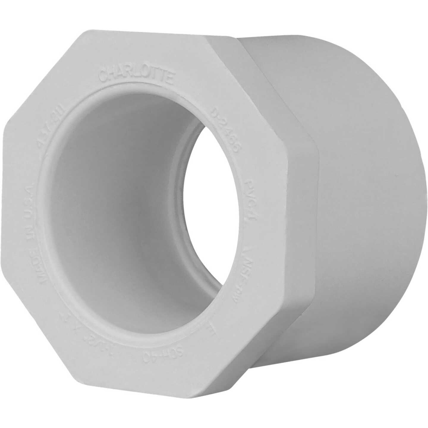 Charlotte Pipe 1-1/2 In. SPG x 1 In. Slip Schedule 40 PVC Bushing Image 1