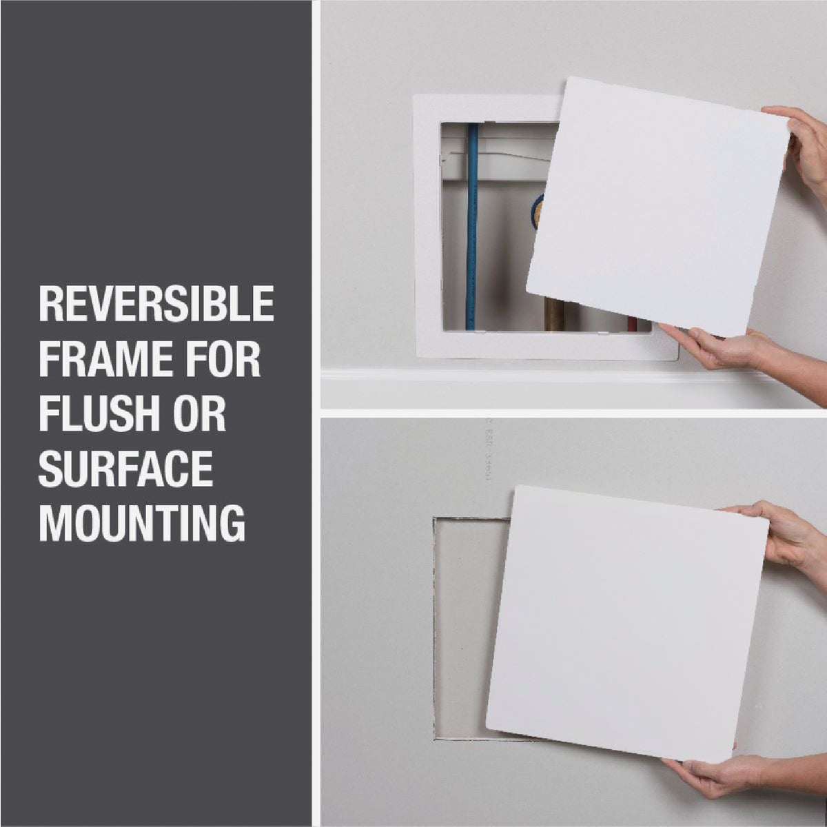 Oatey 14 In. x 14 In. White Plastic Wall Access Panel Image 3