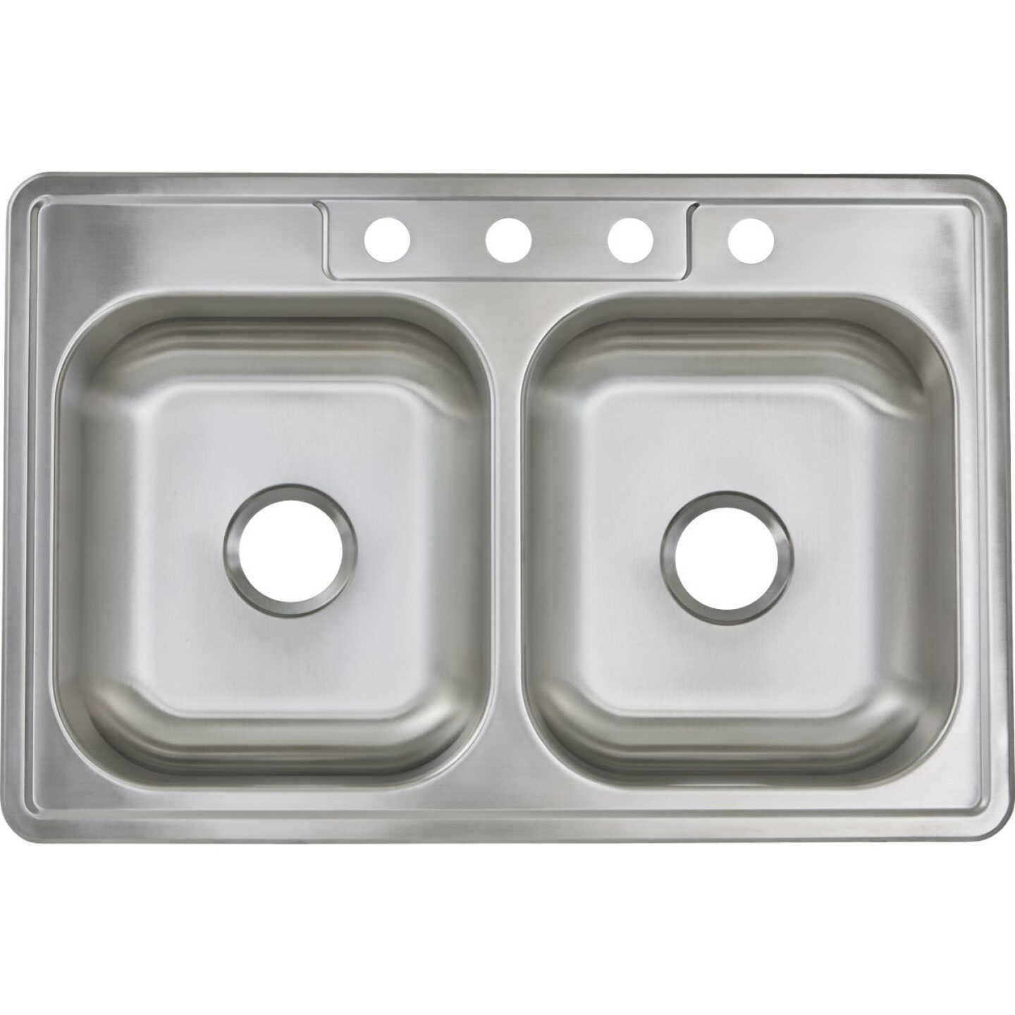 Common Goods 33 In. x 22 In. x 6 In. Double Bowl Top Mount Kitchen Sink Image 3
