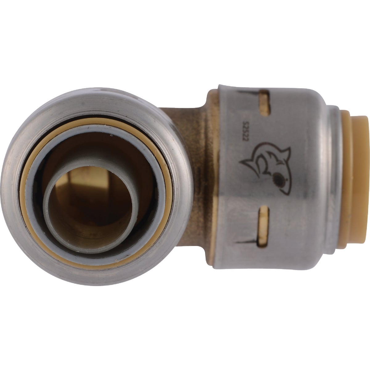 SharkBite 1/2 In. CTS x 1/2 In. Polybutylene 90 Deg. Push-to-Connect Conversion Brass Elbow Image 6