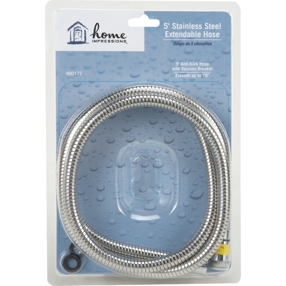 Home Impressions Chrome 7 Ft. Shower Hose Image 2