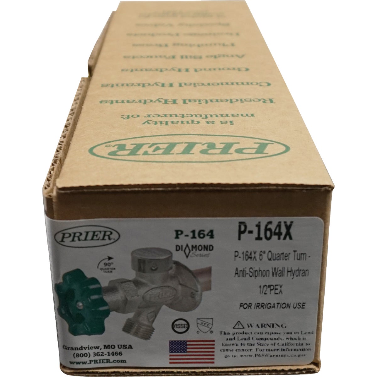 Prier 1/2 In. x 6 In. Crimp Pex Quarter-Turn Anti-Siphon Freezeless Wall Hydrant Image 3