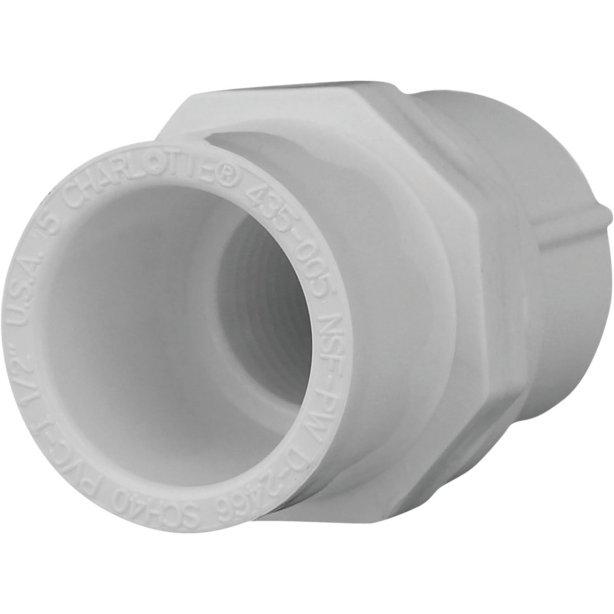 Charlotte Pipe Female Schedule 40 1/2 in. PVC Adapter Image 1