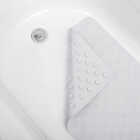 Zenith Zenna Home 16 In. x 28 In. White Rubber Bath Mat Image 4