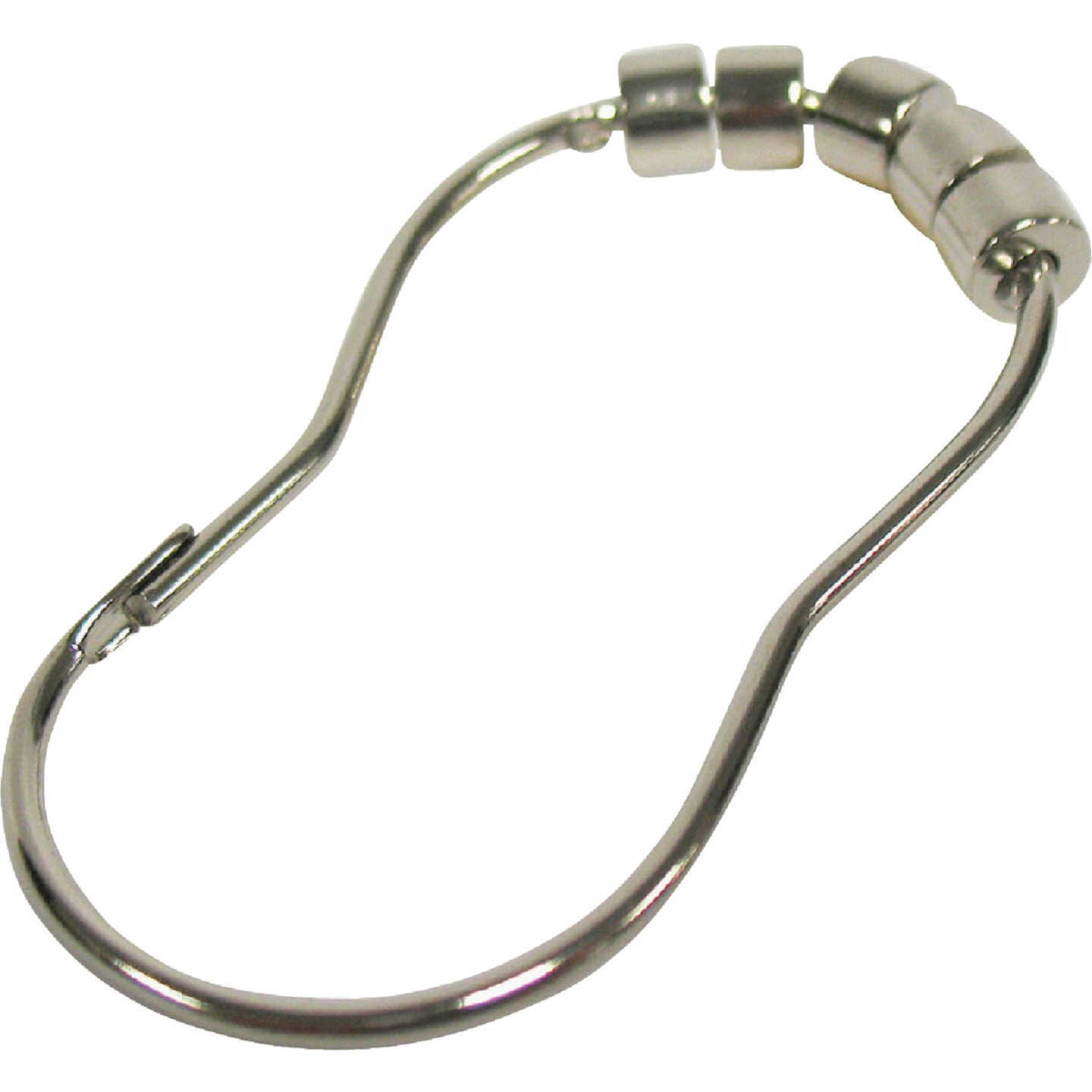 Zenith Zenna Home Chrome Roller Shower Curtain Hook (12 Count) Image 1