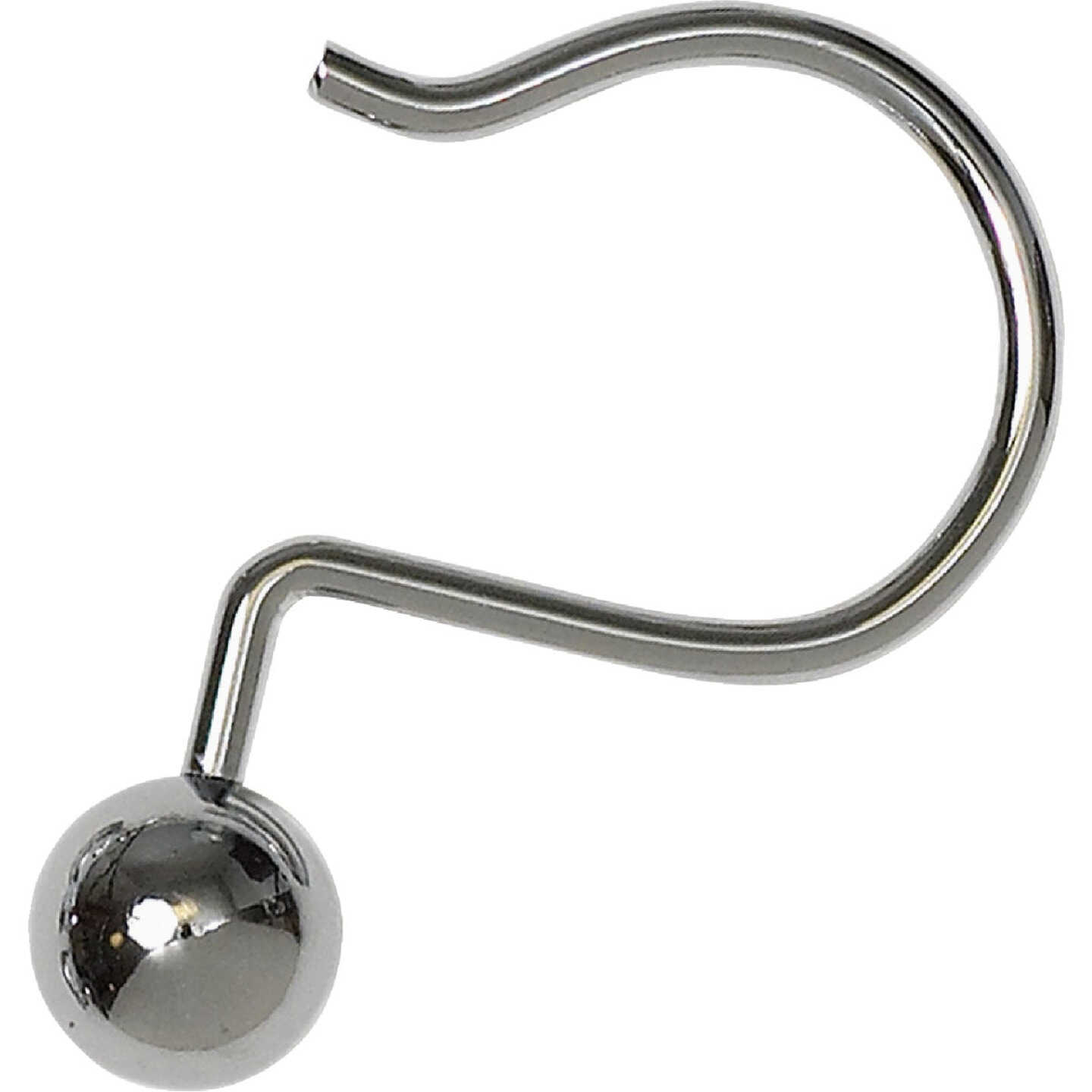 Zenna Home Chrome Ball End Shower Curtain Hook (12-Count) Image 1
