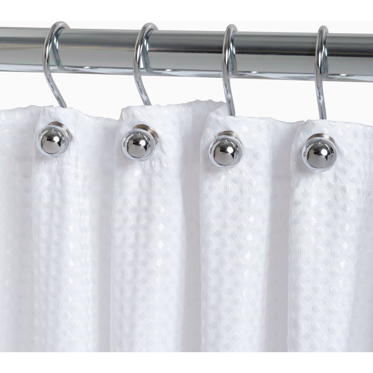 Zenna Home Chrome Ball End Shower Curtain Hook (12-Count) Image 2