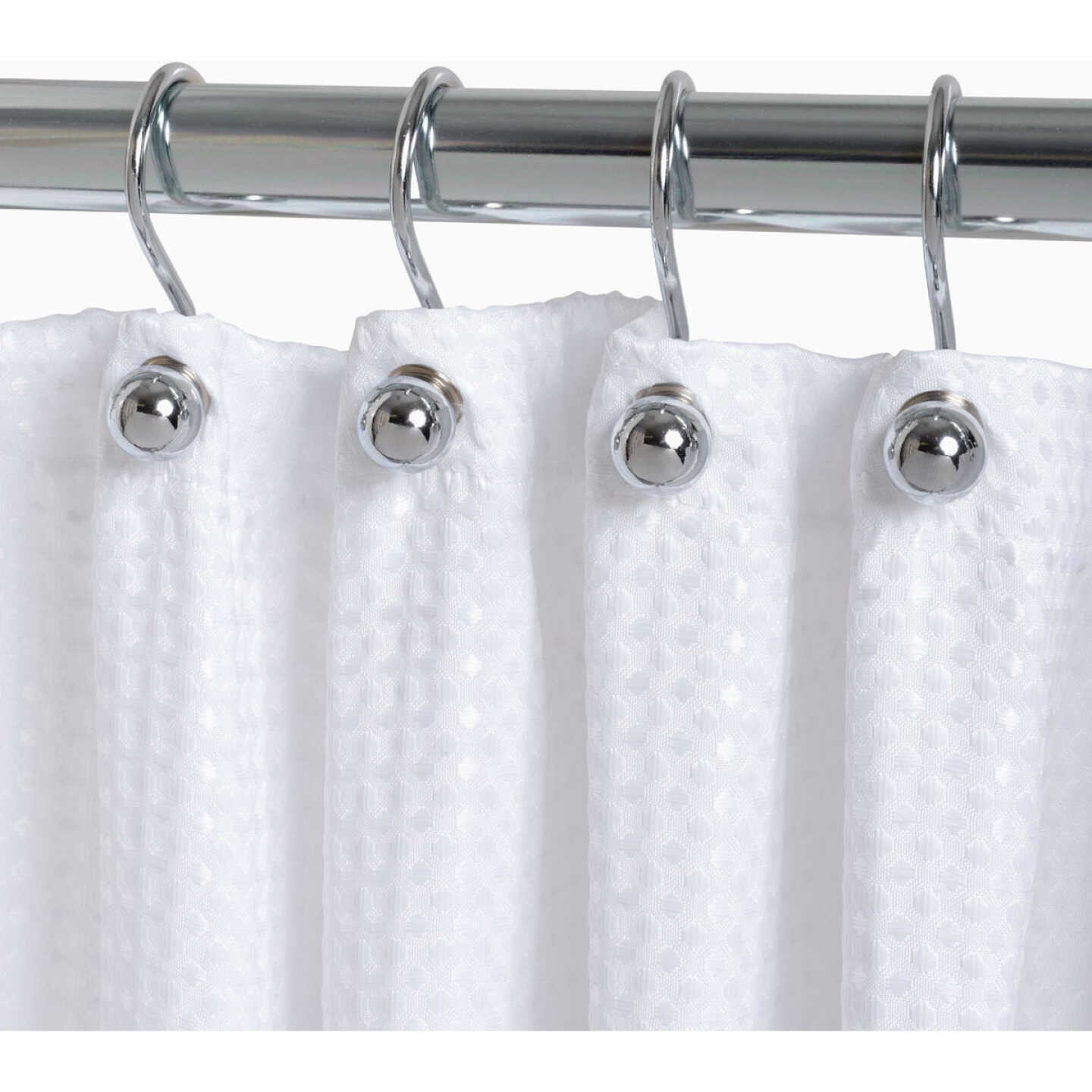 Zenna Home Chrome Ball End Shower Curtain Hook (12-Count) Image 2