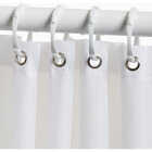 Zenith Zenna Home 70 In. x 72 In. White Fabric Shower Curtain Image 2