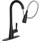 Mikah Matte Black One-Handle High Arc Pulldown Kitchen Faucet Image 4