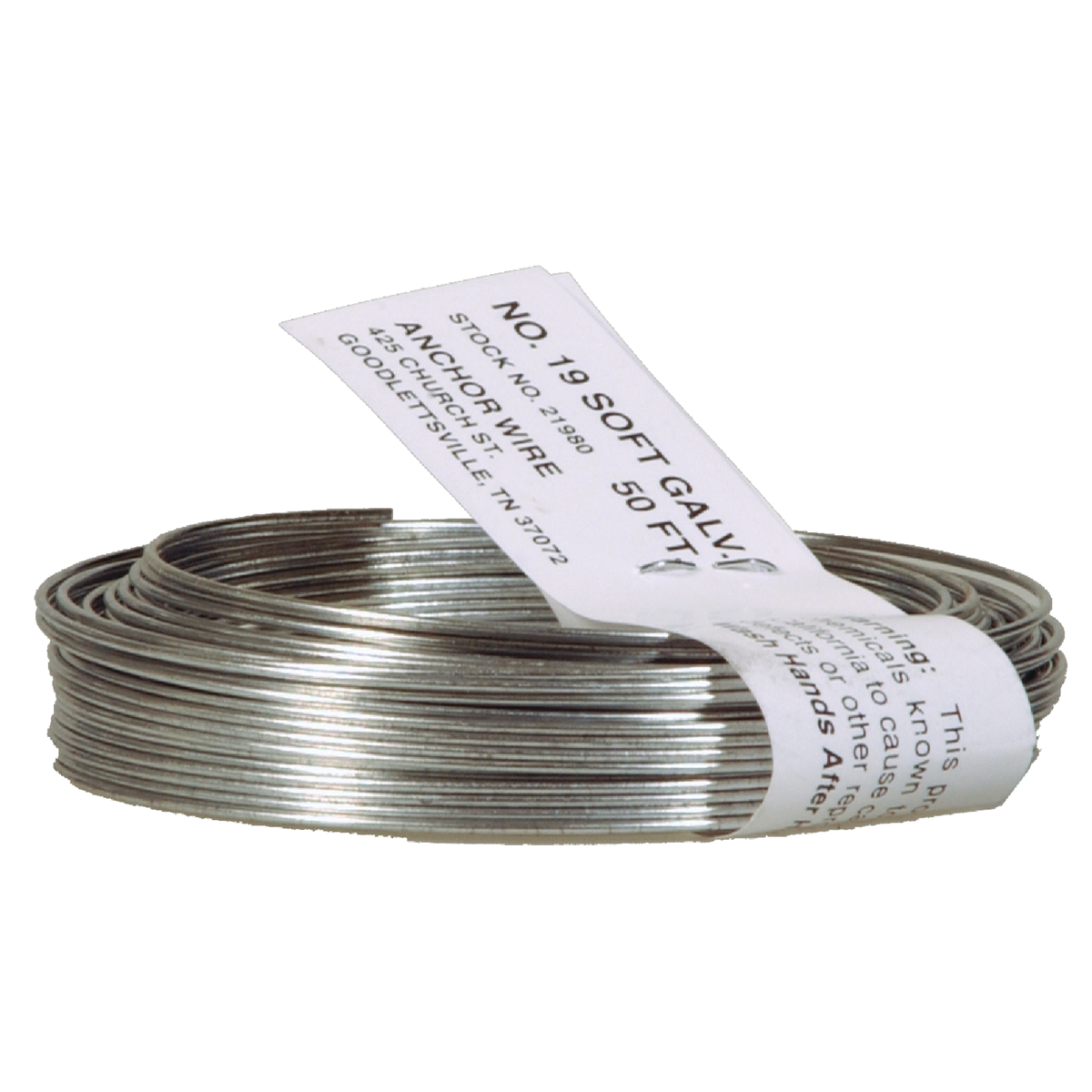 Hillman Anchor Wire 50 Ft. 19 Ga. Galvanized Steel Mechanics and Stovepipe General Purpose Wire, Coil Image 1
