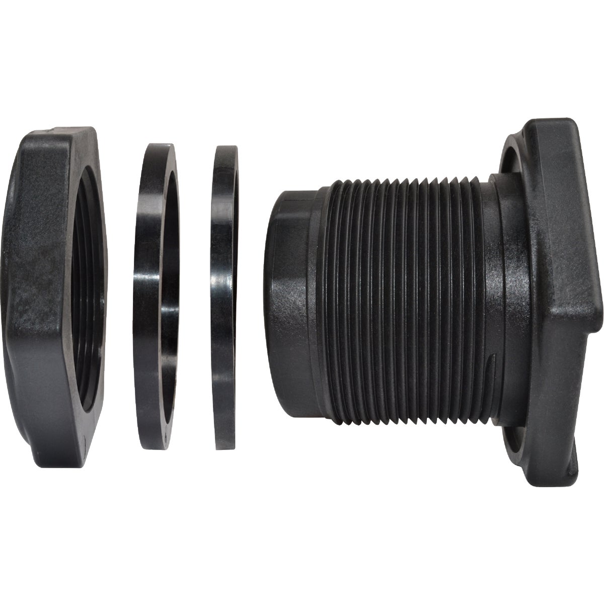 Abbott 1-1/4 In. Polypropylene Bulkhead Fitting Image 2