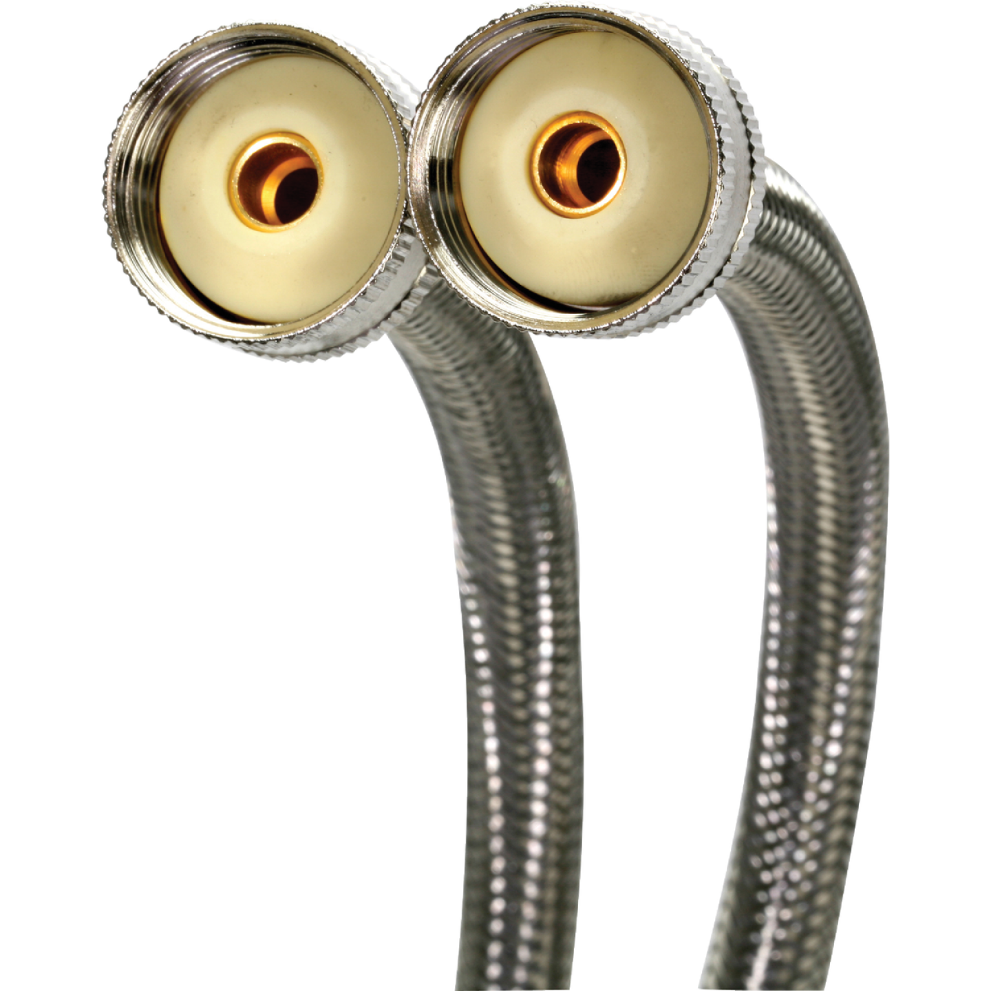 Fluidmaster 3/4 x 3/4 In. Hose Fitting x 60 In. L Braided Stainless Steel Washing Machine Hose (2-Pack) Image 1