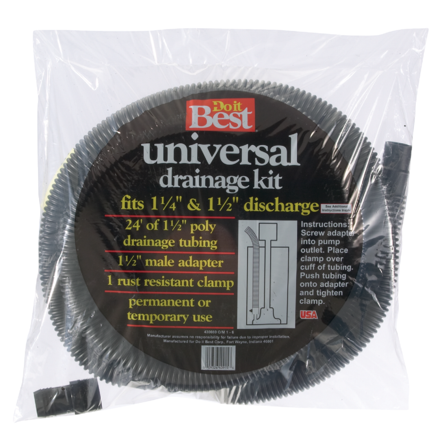 Prinsco 1-1/2 In. Dia. x 24 Ft. L Sump Pump Hose Kit Image 2