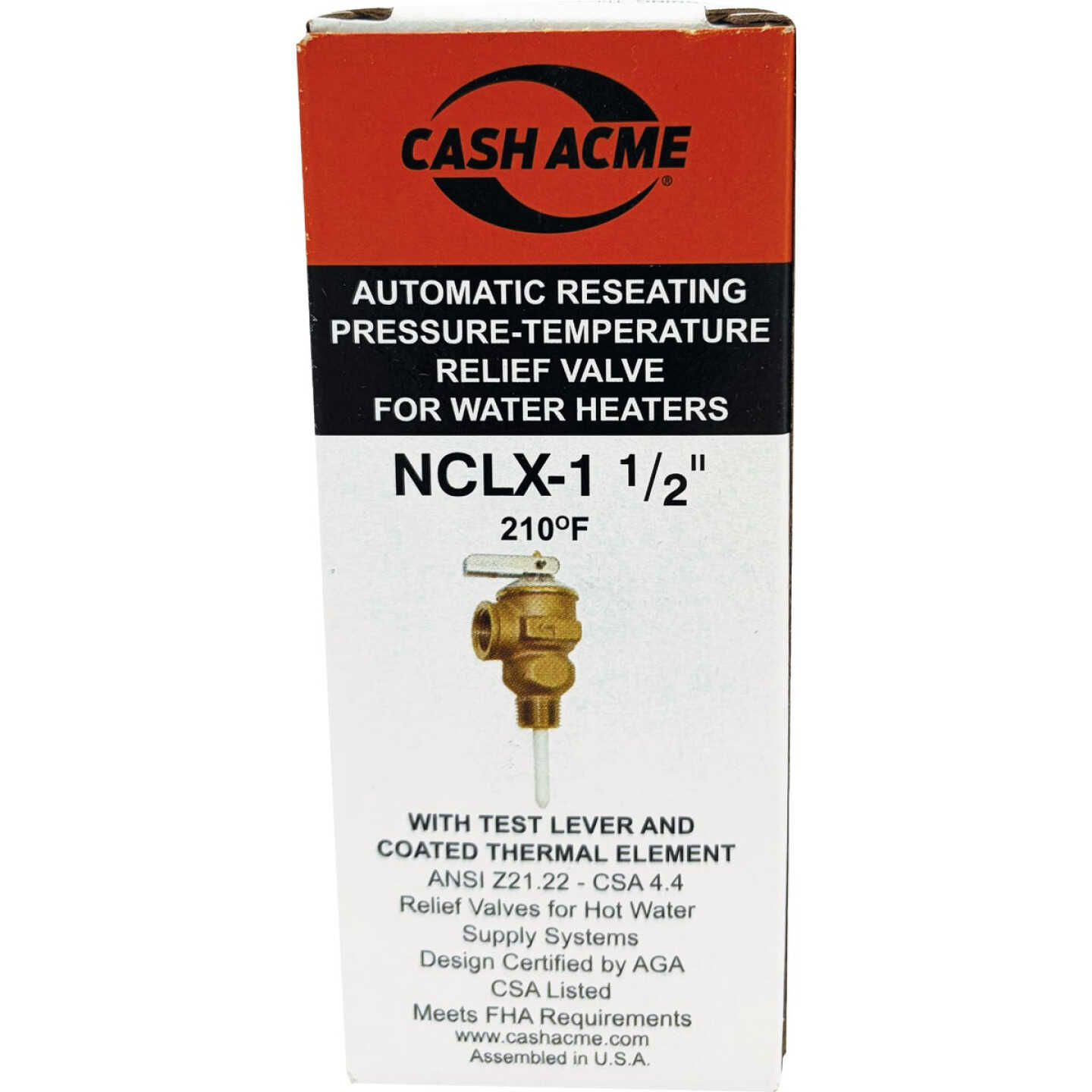 Cash Acme 1/2 In. NCLX-1 Temperature & Pressure Relief Valve Image 2