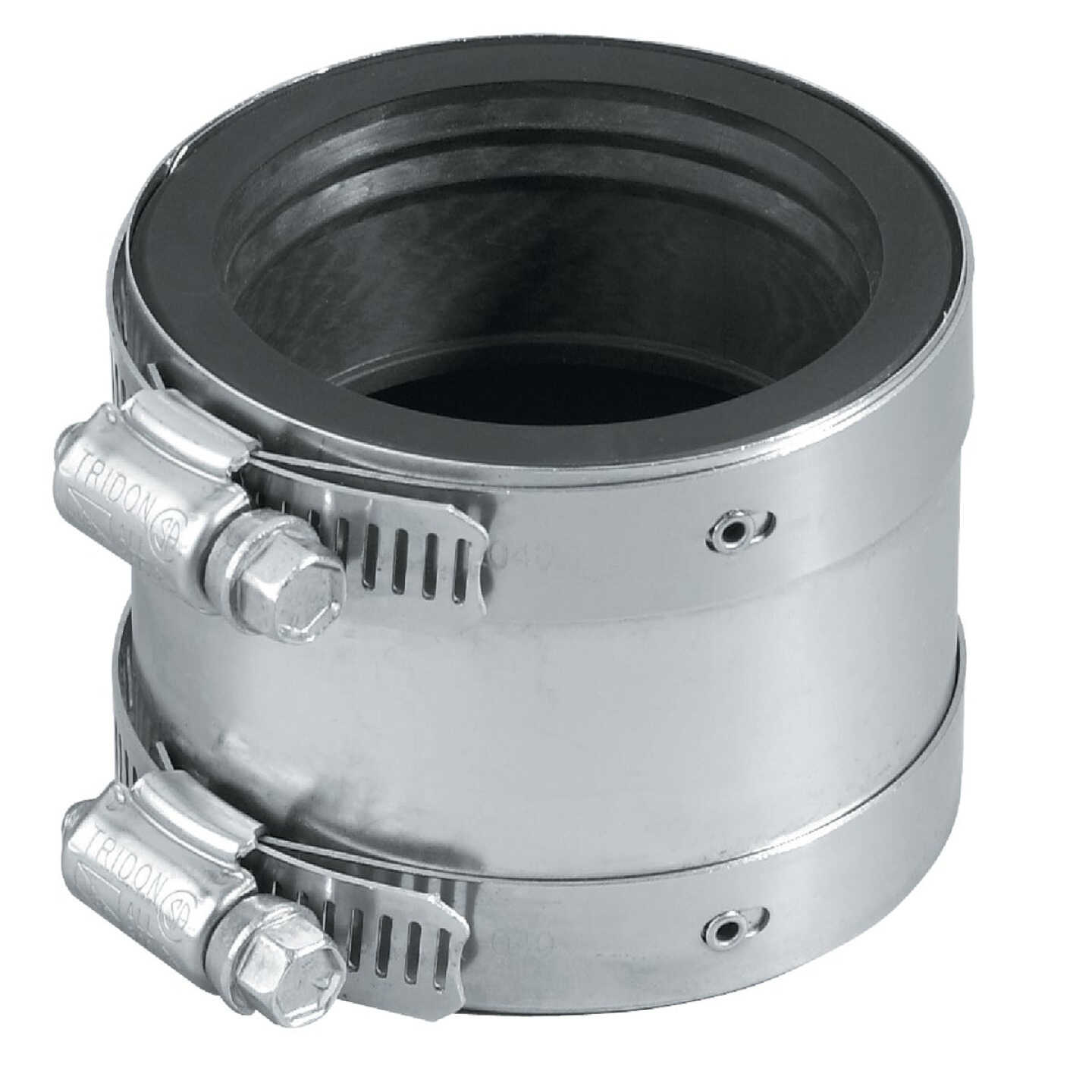 Proflex 4 In. x 4 In. PVC Shielded Coupling - Cast-Iron to Plastic, Steel, Extra-Heavy Cast Iron Image 1