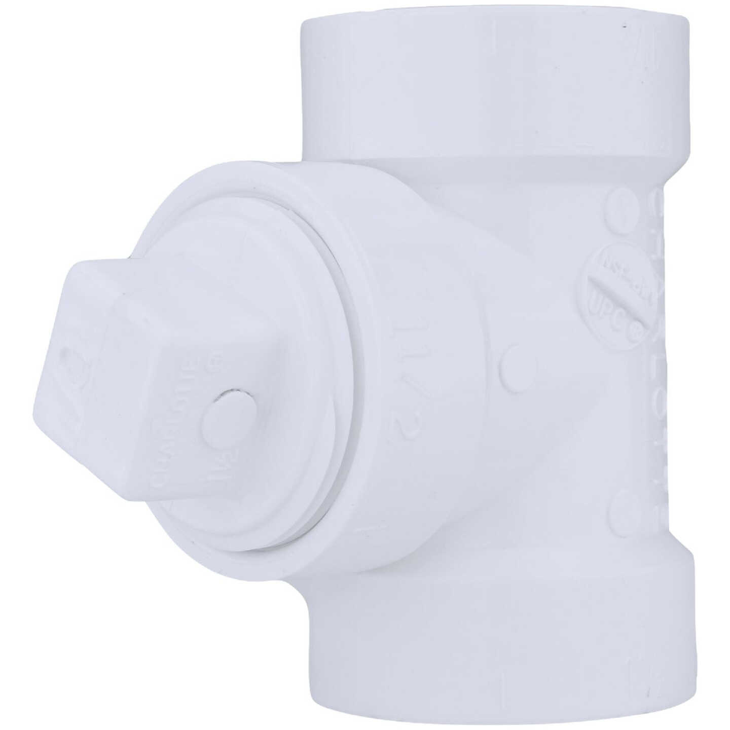 Charlotte Pipe 1-1/2 In. Test PVC Tee with Hex Plug Image 1