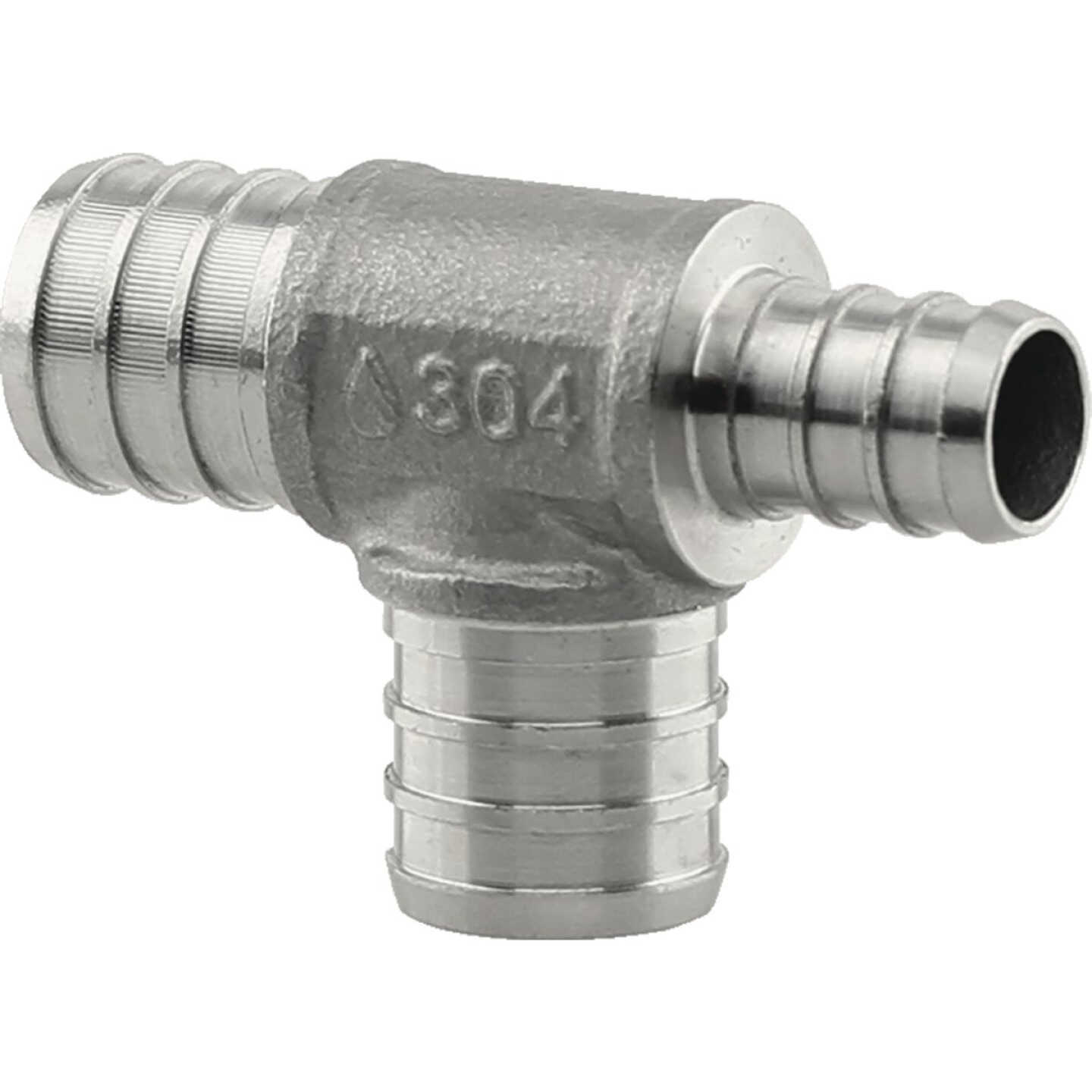 PlumbEeze 3/4 In. x 1/2 In. x 3/4 In. Stainless Steel PEX Tee Image 1