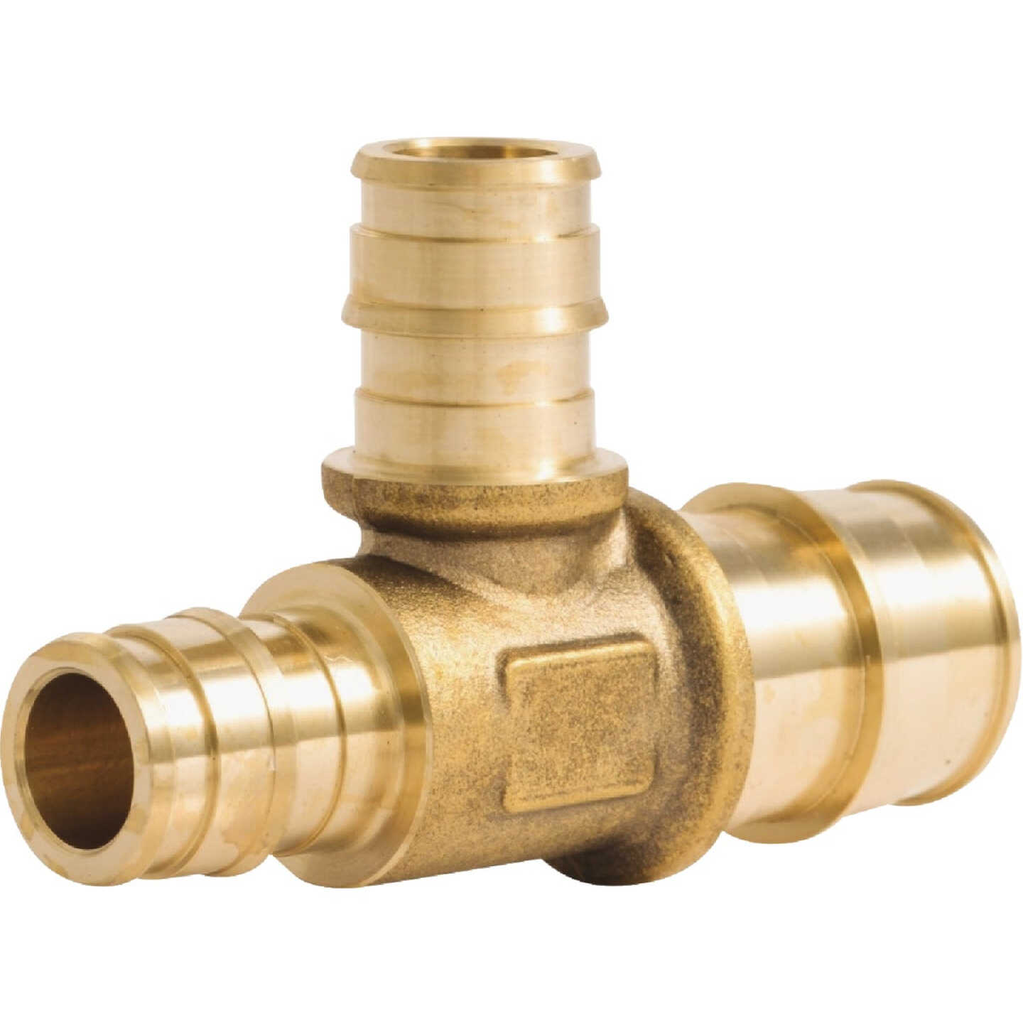 SharkBite PEX-A Brass 3/4 In. x 1/2 In. x 1/2 In. Tee Image 1