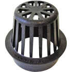 NDS 4 In. Black Structural Foam Polyethylene Atrium Drain Grate Image 1