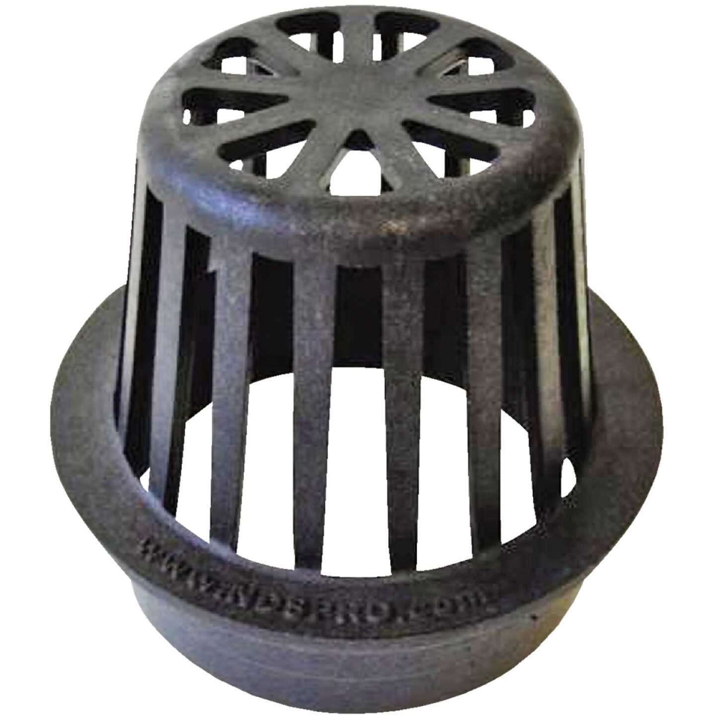 NDS 4 In. Black Structural Foam Polyethylene Atrium Drain Grate Image 1