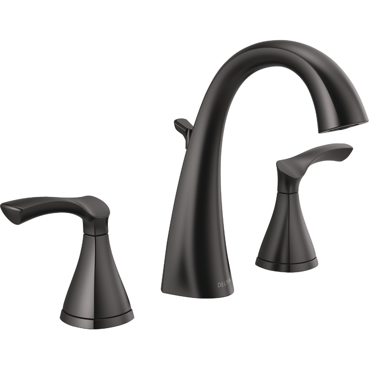 Delta Sandover Matte Black 2-Handle Widespread Bathroom Faucet