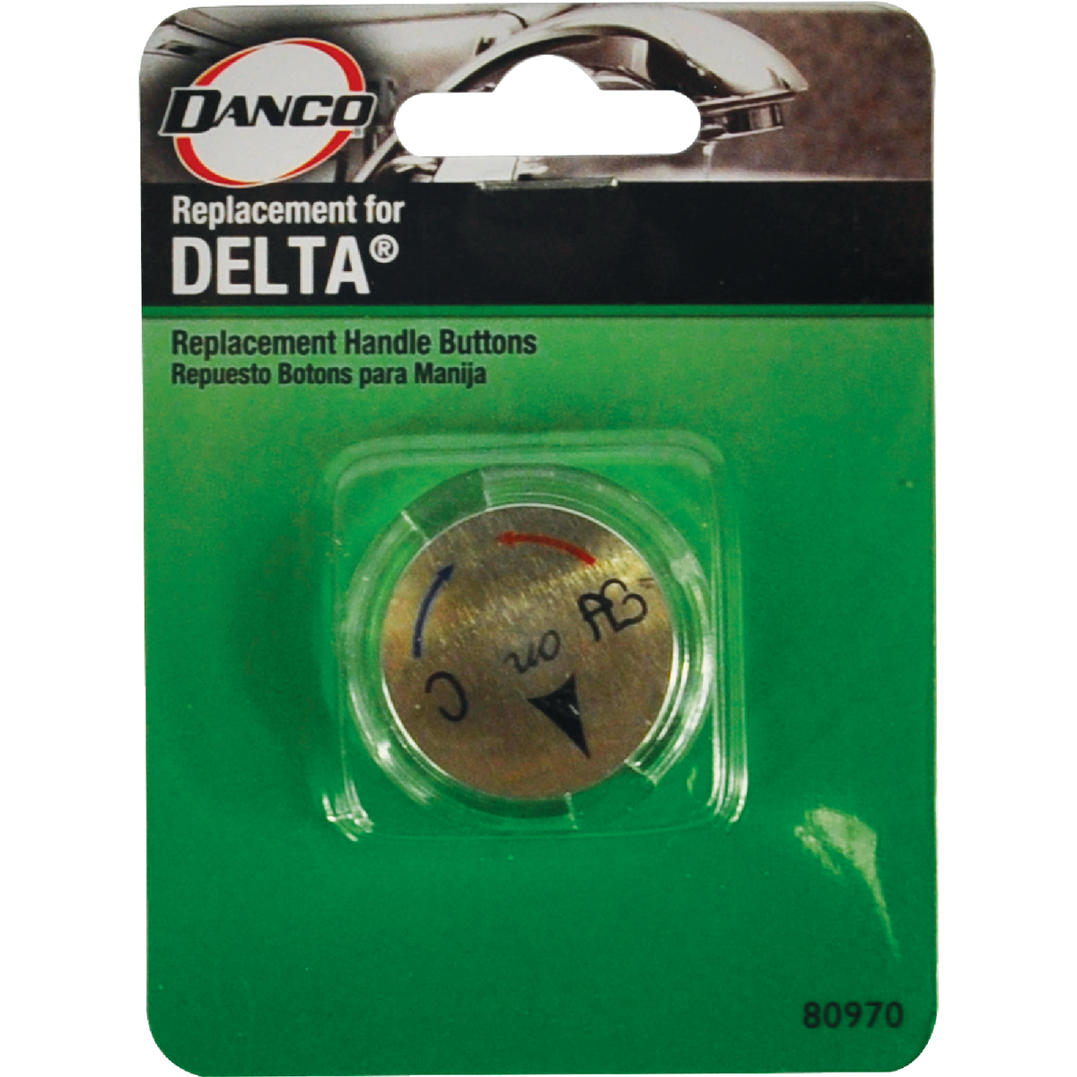 Danco Delta Index Crystal Handle Button Image 2