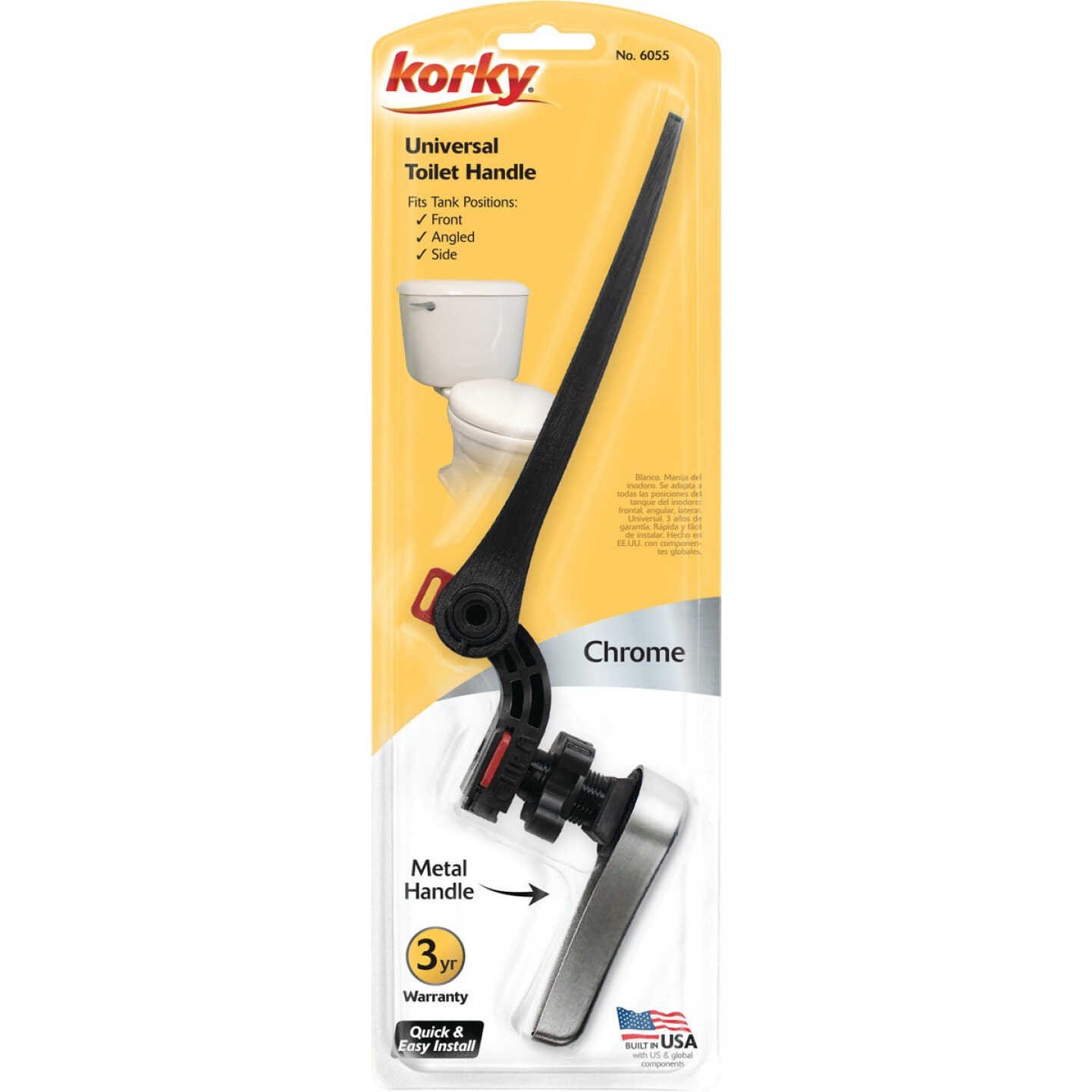 Korky Universal White Flush Tank Lever with Plastic Handle Image 1
