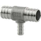 PlumbEeze 3/4 In. x 3/4 In. x 3/8 In. Stainless Steel PEX Tee Image 1