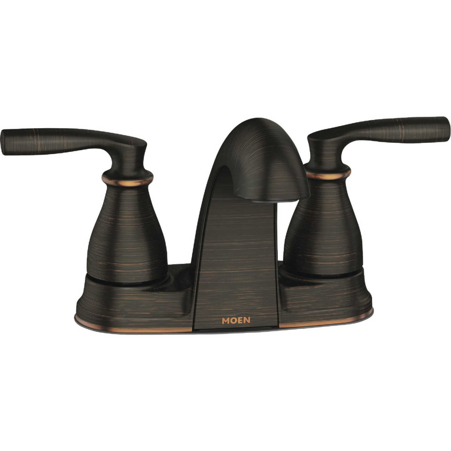 Moen Hilliard 2-Handle Lever Centerset Low Arc Bathroom Faucet, Mediterranean Bronze Image 1