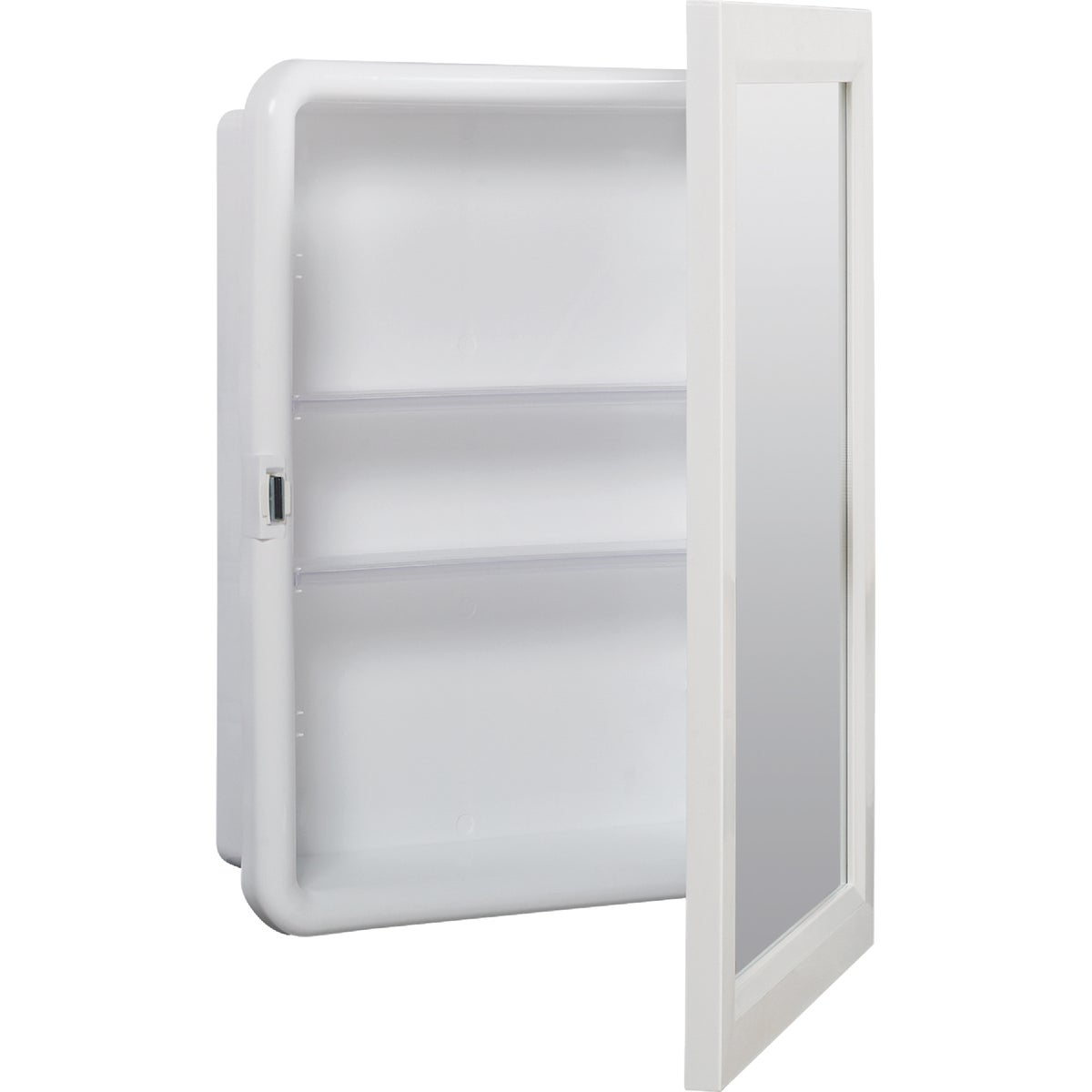 Zenith White 16 In. W x 22 In. H x 5 D Single Mirror Surface/Recess Mount Framed Medicine Cabinet Image 4