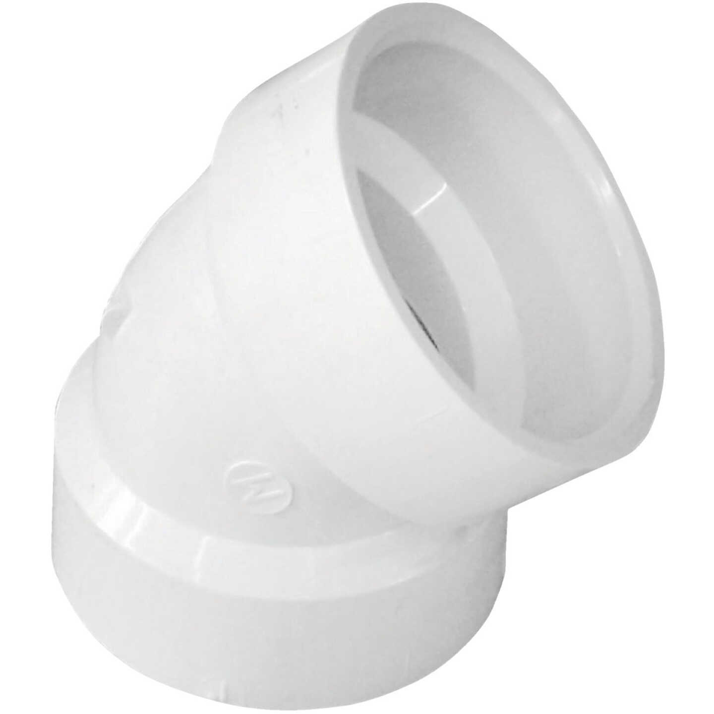 IPEX 1-1/2 In. Schedule 40 45 Deg. Short Radius DWV PVC Elbow (1/8 Bend) Image 1