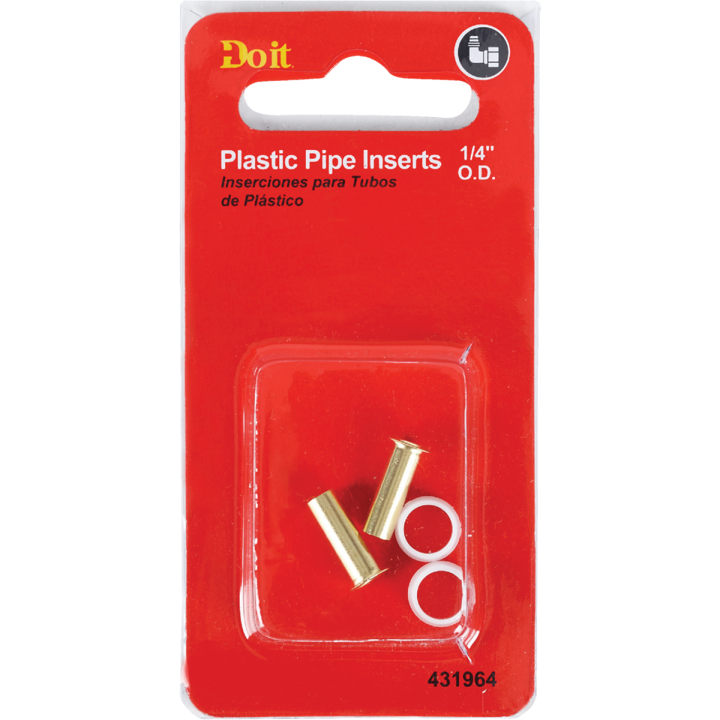 Do it 1/4 In. Brass Compression Insert (2-Pack) Image 2