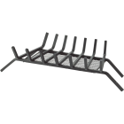 Home Impressions 30 In. Steel Fireplace Grate with Ember Screen Image 1