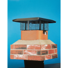 Shelter Adjustable Black Galvanized Steel Single Flue Chimney Cap Image 2