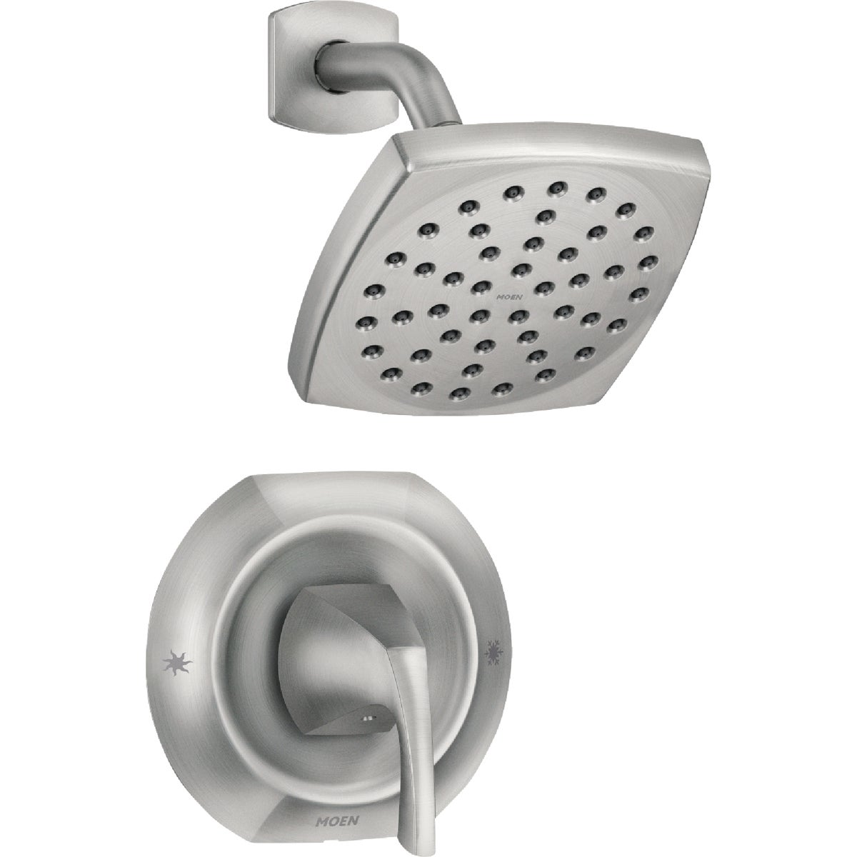 Moen Lindor Posi-Temp 1-Handle Lever Shower Faucet, Spot Resist Brushed Nickel