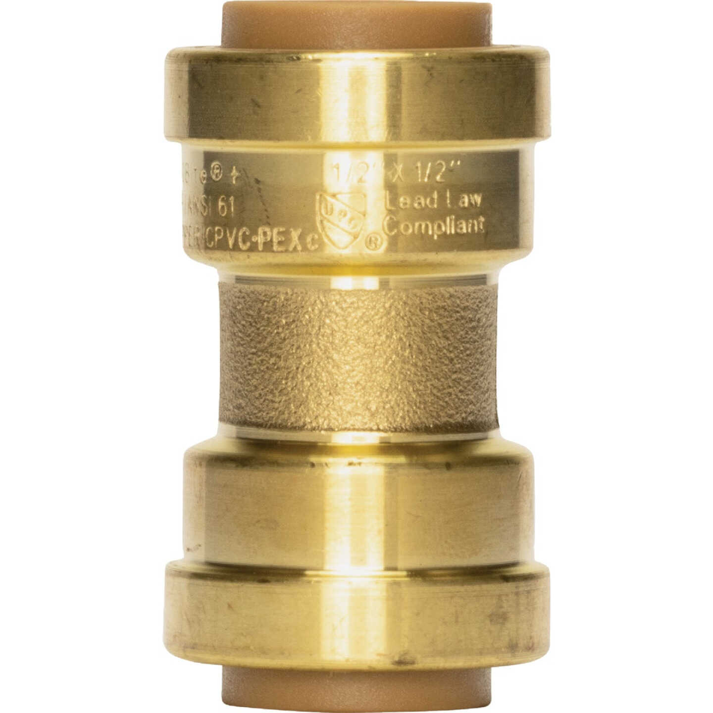 QuickFitting 1/2 In. Push-to-Connect Brass Straight Coupling Image 5
