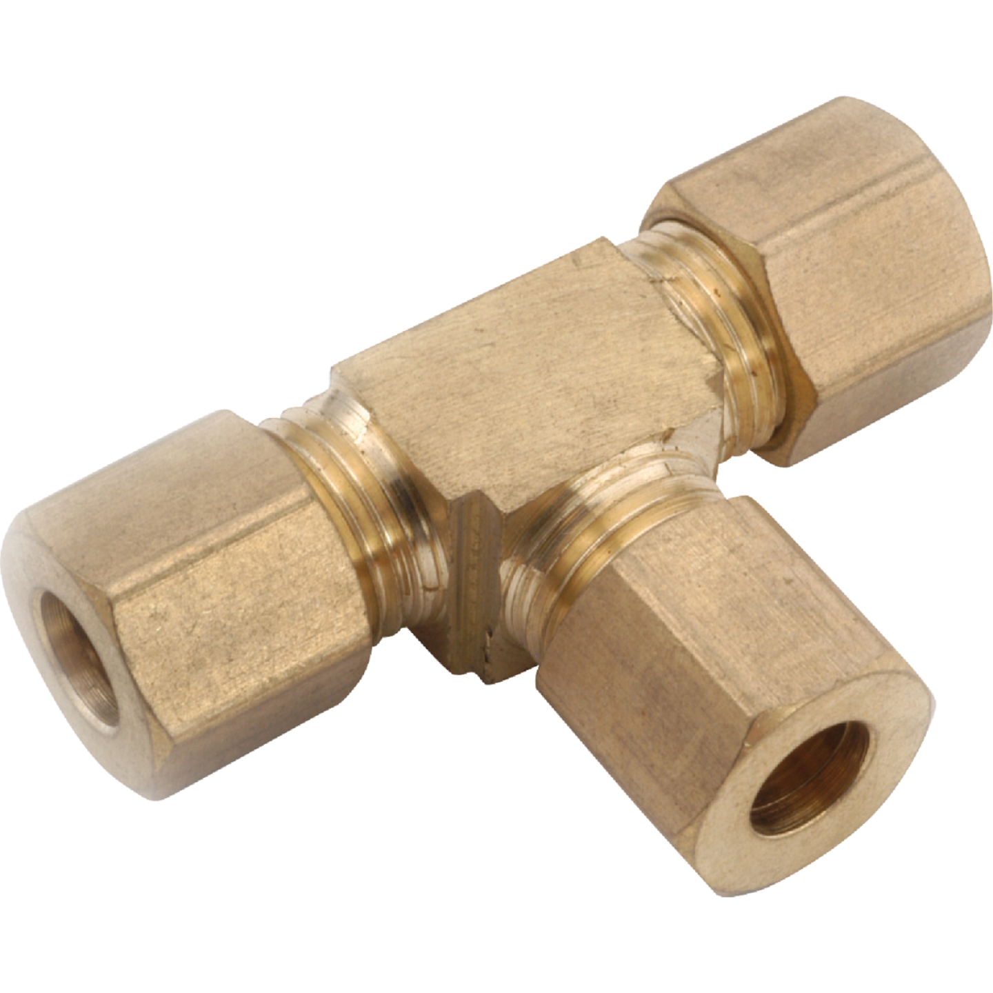 Anderson Metals 3/8 In. Compression Brass Tee Image 1