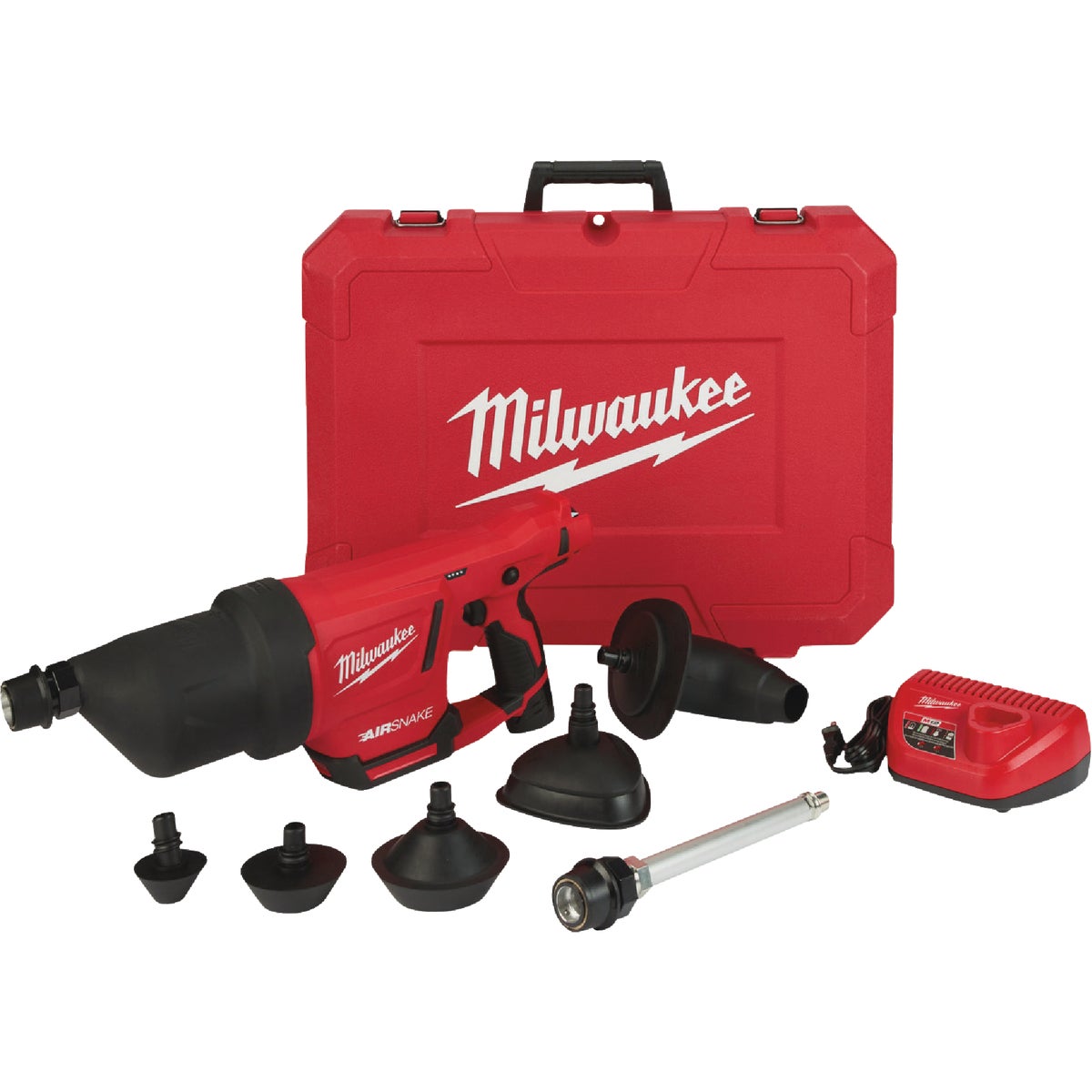 Milwaukee M12 AIRSNAKE Drain Cleaning Air Gun Kit