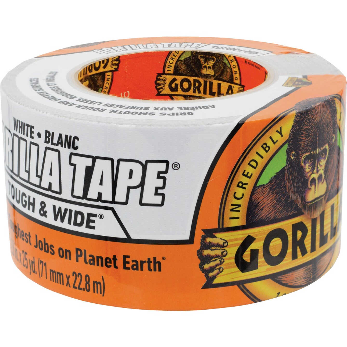 Gorilla 2.88 In. x 25 Yd. Tough & Wide Heavy-Duty Duct Tape, White Image 3