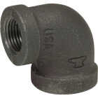 Anvil 1/2 In. x 3/8 In. 90 Deg. Reducing Malleable Black Iron Elbow (1/4 Bend) Image 1
