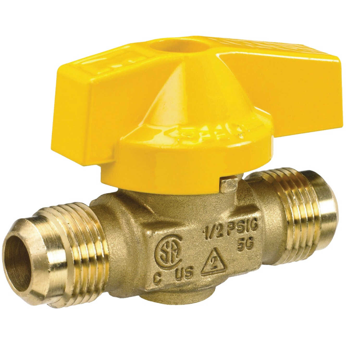 ProLine 1/2 In. Flare x 1/2 In. Flare Brass Gas Ball Valve Image 1